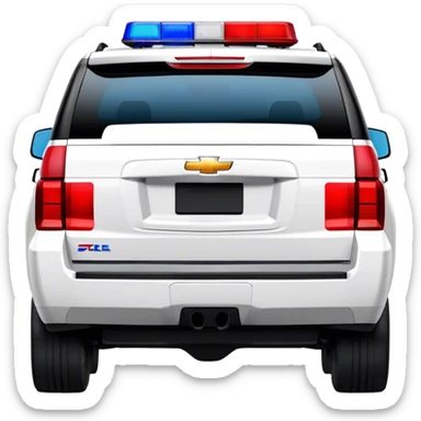 Emergency Response SUV - Chevrolet Tahoe (Model Year: 2021) (Iconic colour: White with red/blue sirens) sticker