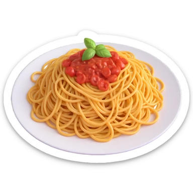 a plate of spaghetti sticker