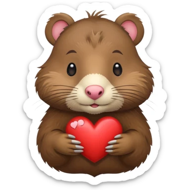 nutria con corazon para copiar y pegar en chat sticker