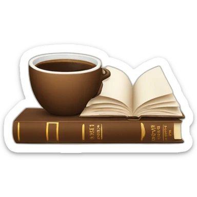coffe and books sticker