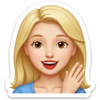 Make a girl kiss sticker