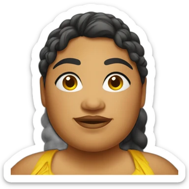 Fat Polynesian Woman sticker