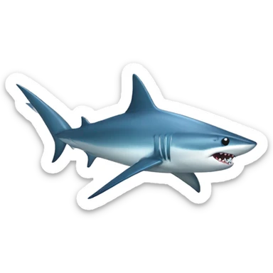 mako shark with bow sticker