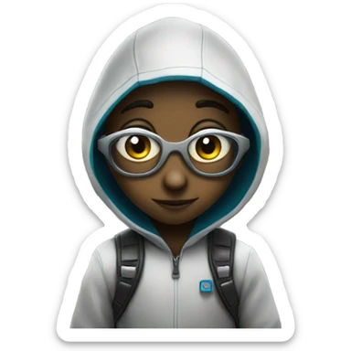 young alien at a library sticker