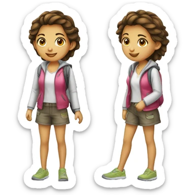 jeune fille etudiante sticker