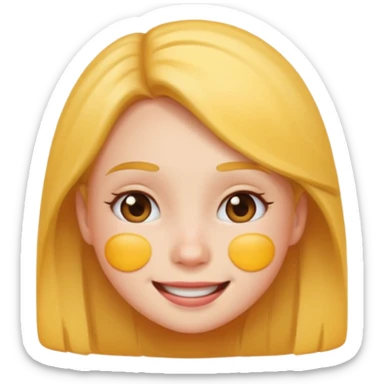 girl emoji with pimple sticker
