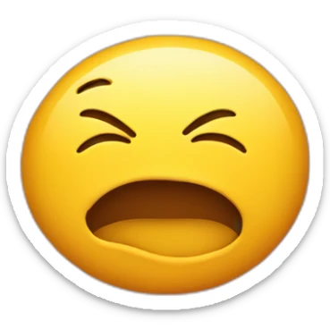 A drunk yellow face emoji with hearts sticker