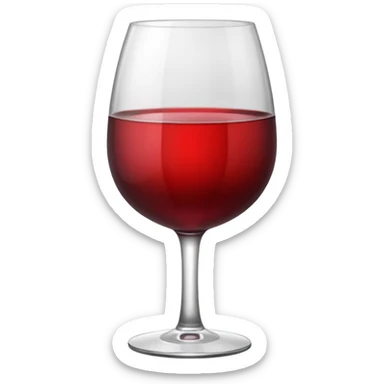 red Wine glass sticker