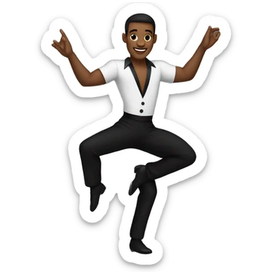 male jazz dancer black attire sticker