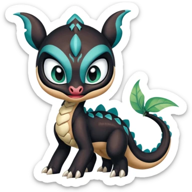Colorful Realistic Exotic Meloetta-Venom-Stitch-Toothless-Fakémon-creature-hybrid sticker