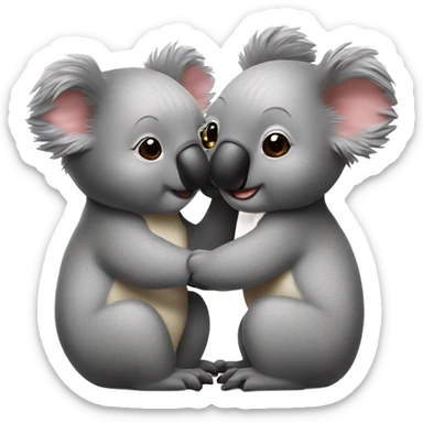 Koalas kissing sticker
