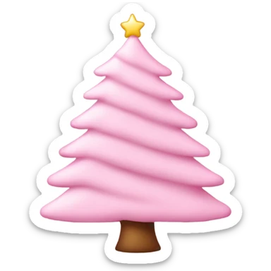 baby pink Christmas tree  sticker