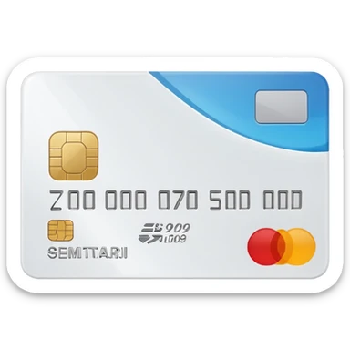 white credit card sticker