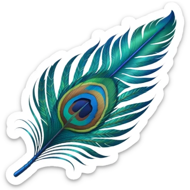 Krishna's pankh sticker