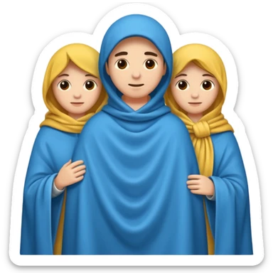 blanketed people sticker