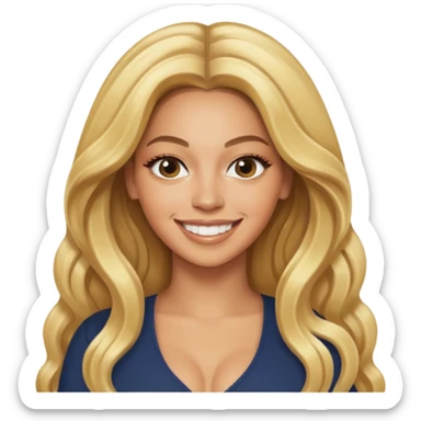 Beyonce from Destiny's Child with long blonde hair sticker