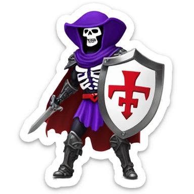 Chrome Skeletor texas tech red raiders football headless horseman goth punk warrior white details  sticker