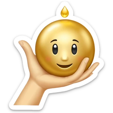 Eine goldene, geballte Hand die den Daumen nach oben streckt sticker