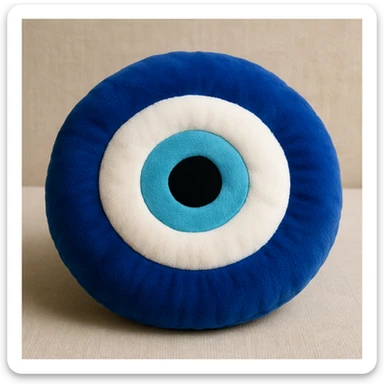 Evil eye 🧿 as a soft round pillow  sticker