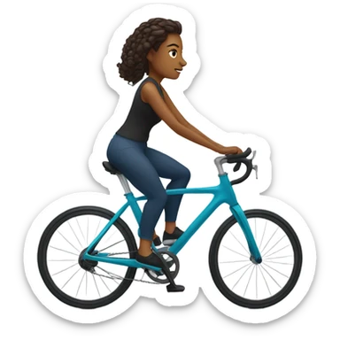 woman on spinning bike sticker