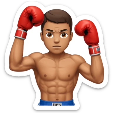 creame iconos de un boxer sticker
