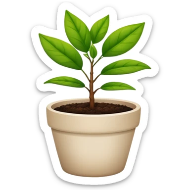 potted plant sticker