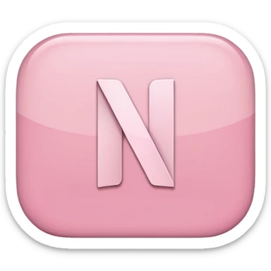 Netflix aesthetic "N" logo in pastel pink sticker