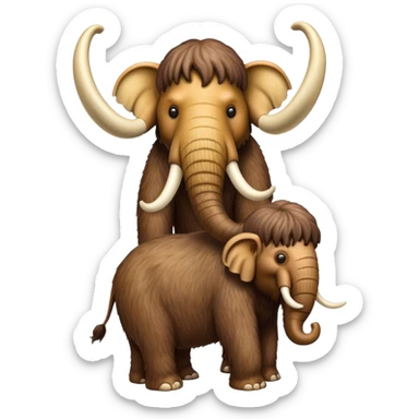 Wooly mammoth standing on my head sticker