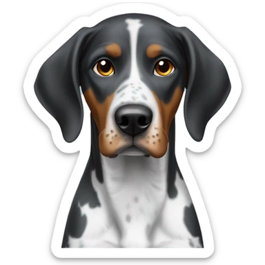 Blue tick only coonhound pointer mix sticker