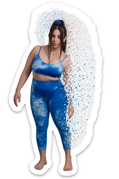 corpo come se si stesse sgretolando  sticker