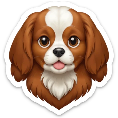 Cavalier king charles spaniel in heart sticker