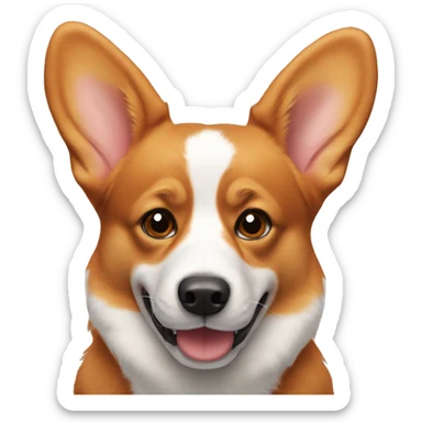 Red corgi without tail sticker