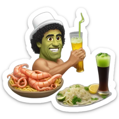 Hasidic Hulk Hogan’s bar mitzvah eating squid sticker