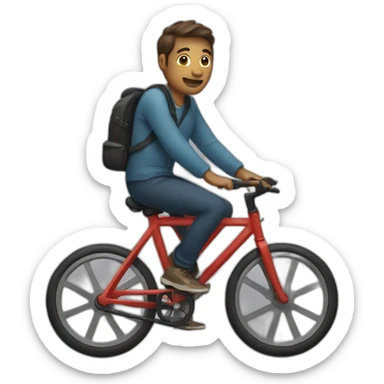 Man in a bicycle sticker