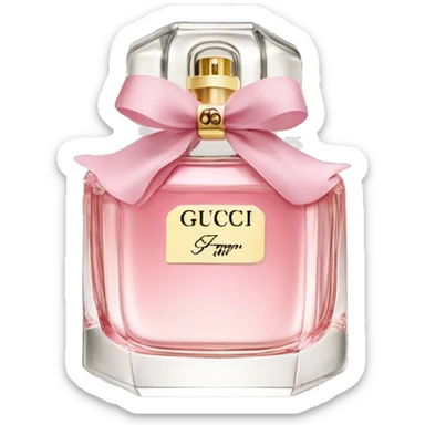 perfume Gucci Flora  Gorgeous Gardenia with bow sticker
