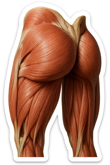 glutei gruppo muscolare iperrealistico 4k sticker