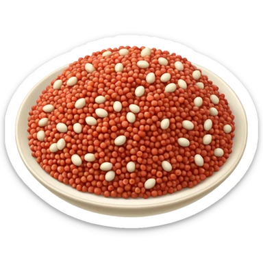 red & white quinoa sticker