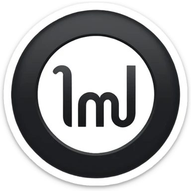 Black circle with “MB” written on in the middle of it. Nothing else sticker