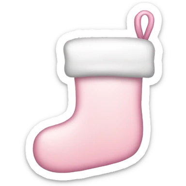  light pink Christmas stocking sticker