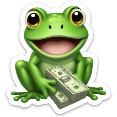 Sweetheart money frog sticker