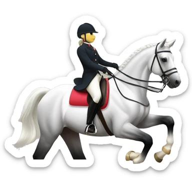 dressage horse sticker