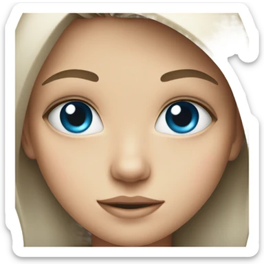 blue eyed girl sticker