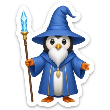 Penguin Wizard sticker