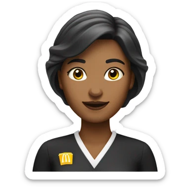 Mc Donalds cashier woman  sticker