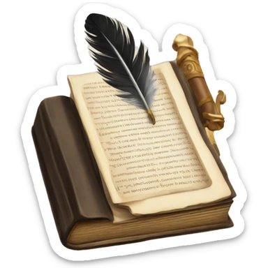 Quill and ink Bible sticker