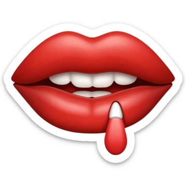 make a lip emoji like this 💋 but make it black sticker