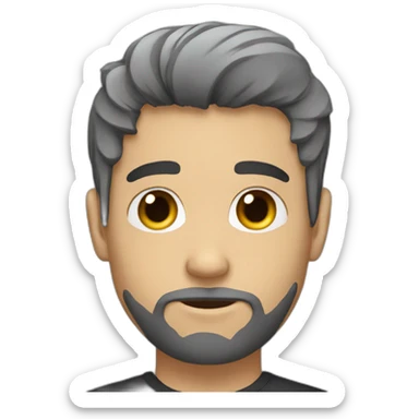 white gay young adult with black hair and threedaybeard sticker