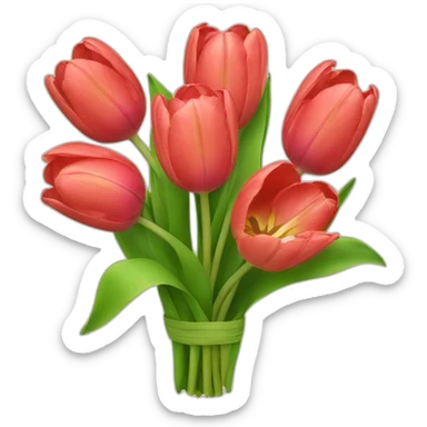 Tulip bouquet sticker