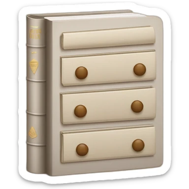 a book with drawers as the pages sticker