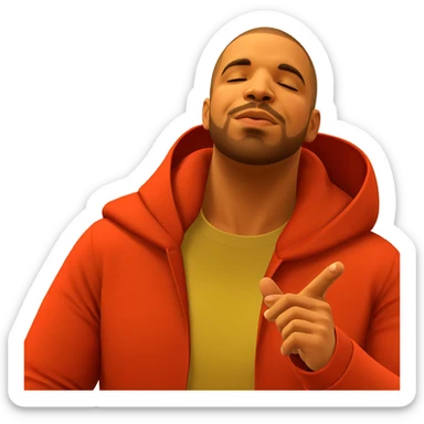 calm male with closed eyes sticker